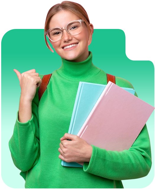 LearnWithJC Student with books